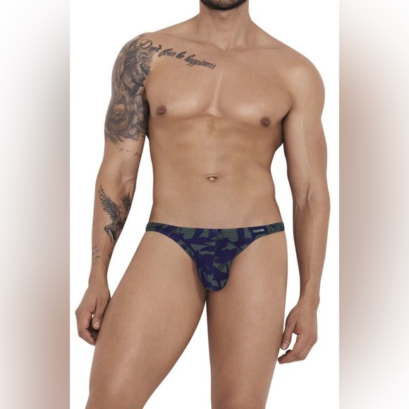 Clever Blue/Green Men’s Thong - Picture 2 of 9